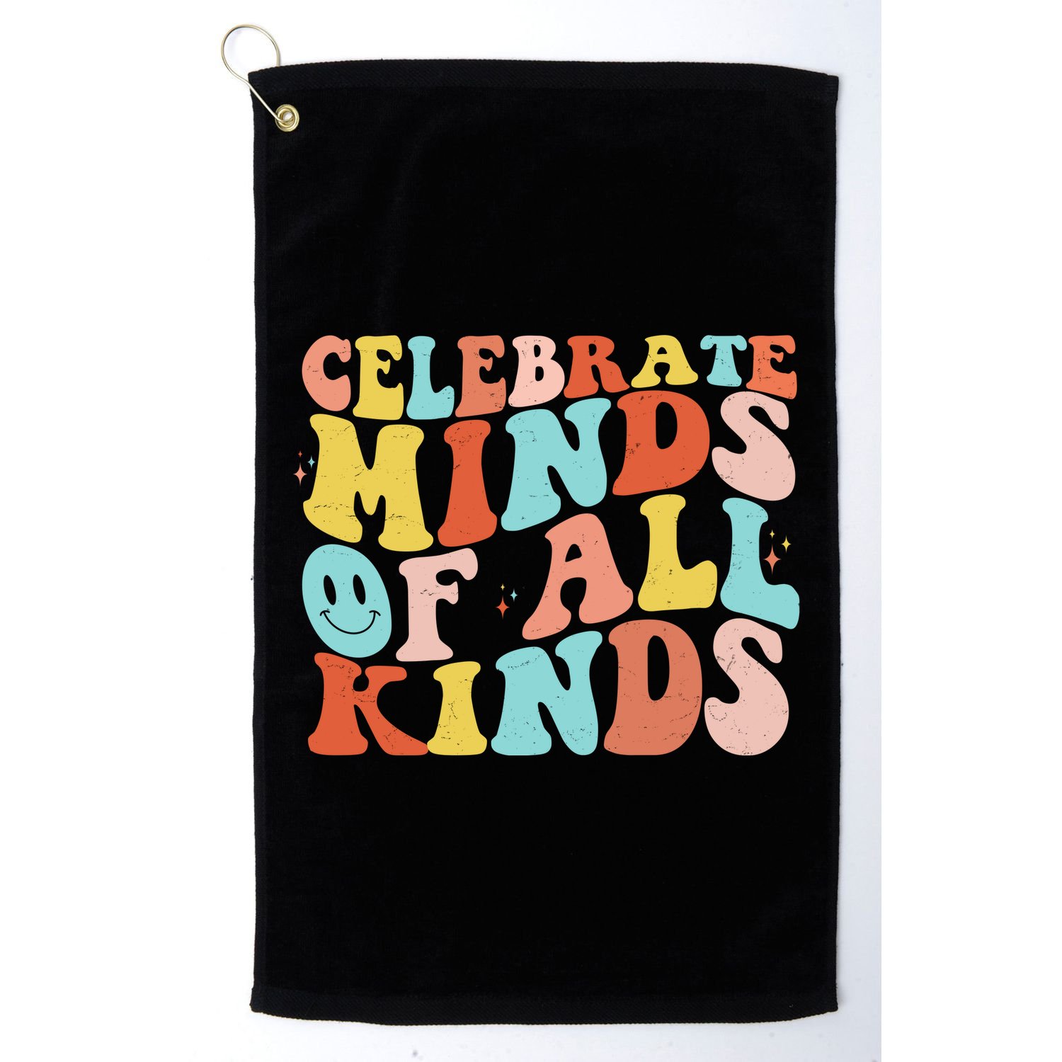 Retro Celebrate Minds Of All Kinds Golf Towel