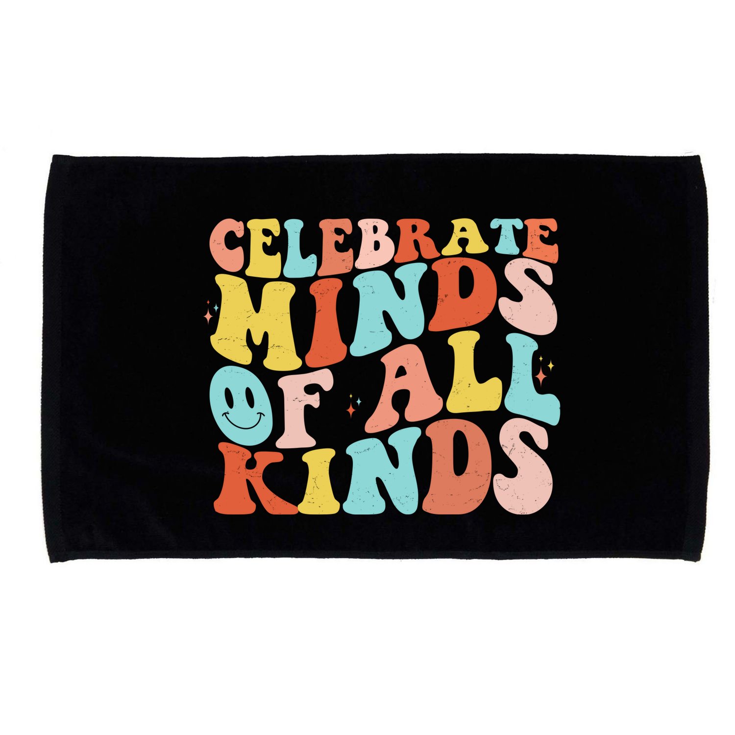 Retro Celebrate Minds Of All Kinds Microfiber Hand Towel