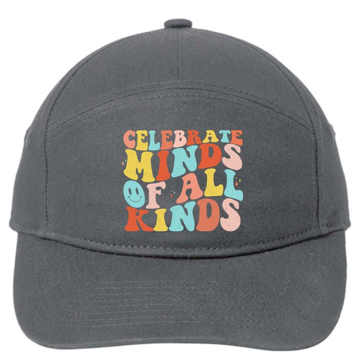 Retro Celebrate Minds Of All Kinds 7-Panel Snapback Hat