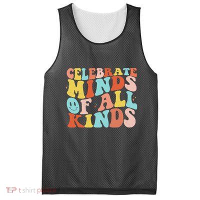 Retro Celebrate Minds Of All Kinds Mesh Reversible Basketball Jersey Tank