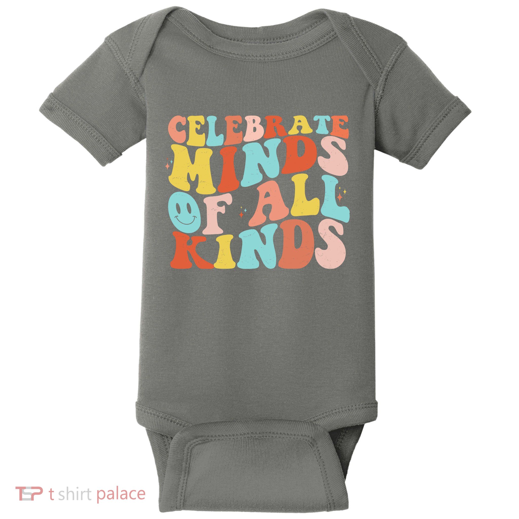Retro Celebrate Minds Of All Kinds Baby Bodysuit