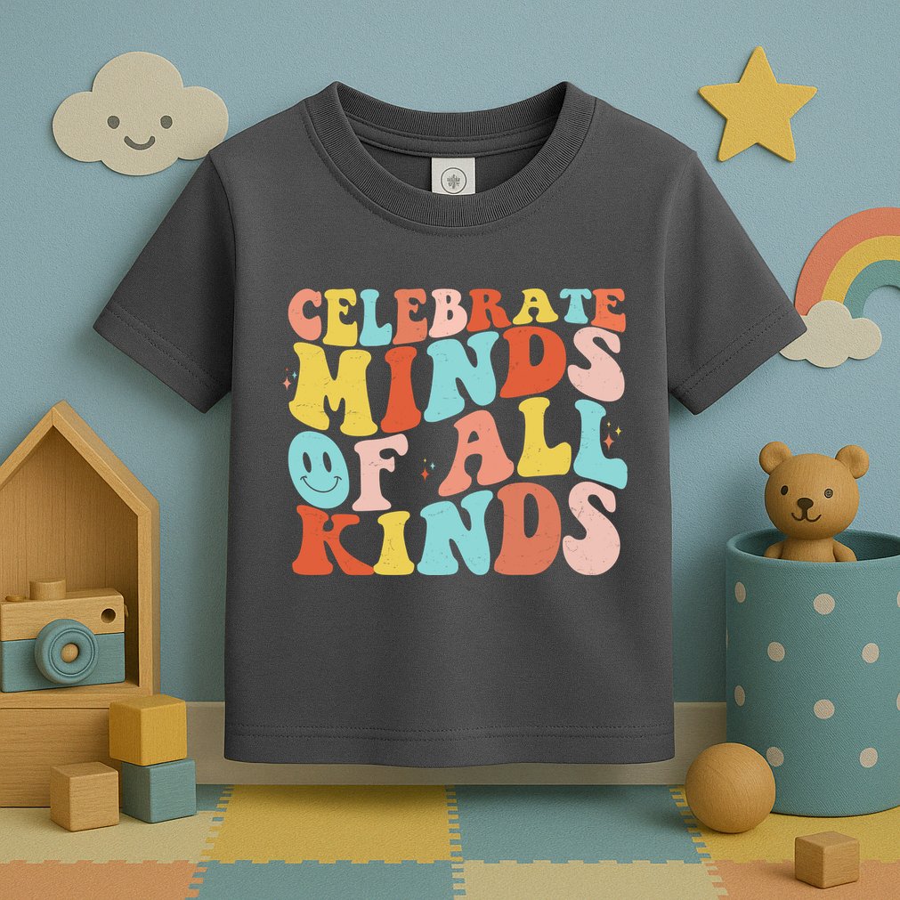 Retro Celebrate Minds Of All Kinds Toddler T-Shirt