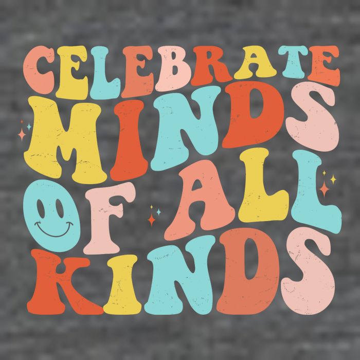 Retro Celebrate Minds Of All Kinds Womens T-Shirt
