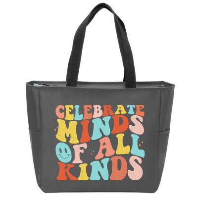 Retro Celebrate Minds Of All Kinds Zip Tote Bag
