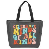 Retro Celebrate Minds Of All Kinds Zip Tote Bag