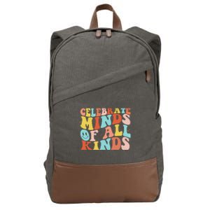 Retro Celebrate Minds Of All Kinds Cotton Canvas Backpack