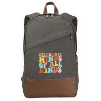 Retro Celebrate Minds Of All Kinds Cotton Canvas Backpack