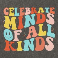 Retro Celebrate Minds Of All Kinds Cotton Canvas Backpack