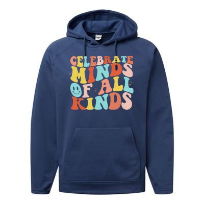 Retro Celebrate Minds Of All Kinds Performance Fleece Hoodie