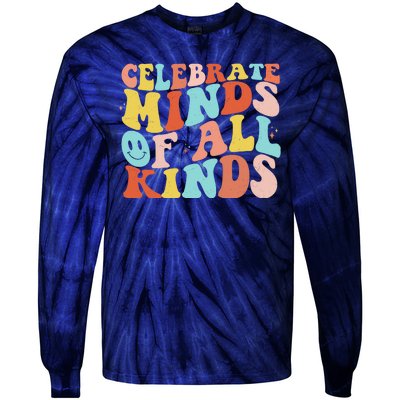 Retro Celebrate Minds Of All Kinds Tie-Dye Long Sleeve Shirt