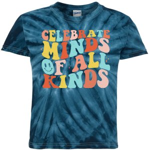 Retro Celebrate Minds Of All Kinds Kids Tie-Dye T-Shirt