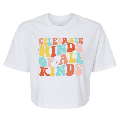 Retro Celebrate Minds Of All Kinds Bella+Canvas Jersey Crop Tee