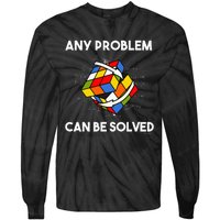 Rubik's Cube Magic Cube Retro Rubi Vintage Nerd Tie-Dye Long Sleeve Shirt