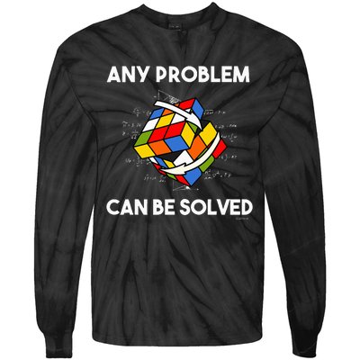 Rubik's Cube Magic Cube Retro Rubi Vintage Nerd Tie-Dye Long Sleeve Shirt