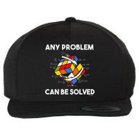 Rubik's Cube Magic Cube Retro Rubi Vintage Nerd Wool Snapback Cap