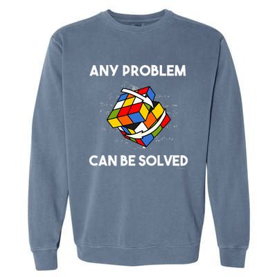 Rubik's Cube Magic Cube Retro Rubi Vintage Nerd Garment-Dyed Sweatshirt