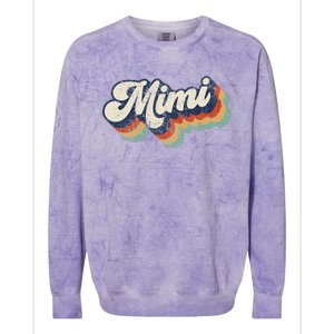 Retro Cute Mimi for Grandma Best Mimi Ever Mother's Day Colorblast Crewneck Sweatshirt