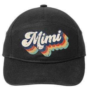 Retro Cute Mimi for Grandma Best Mimi Ever Mother's Day 7-Panel Snapback Hat