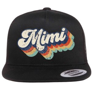 Retro Cute Mimi for Grandma Best Mimi Ever Mother's Day Flat Bill Trucker Hat