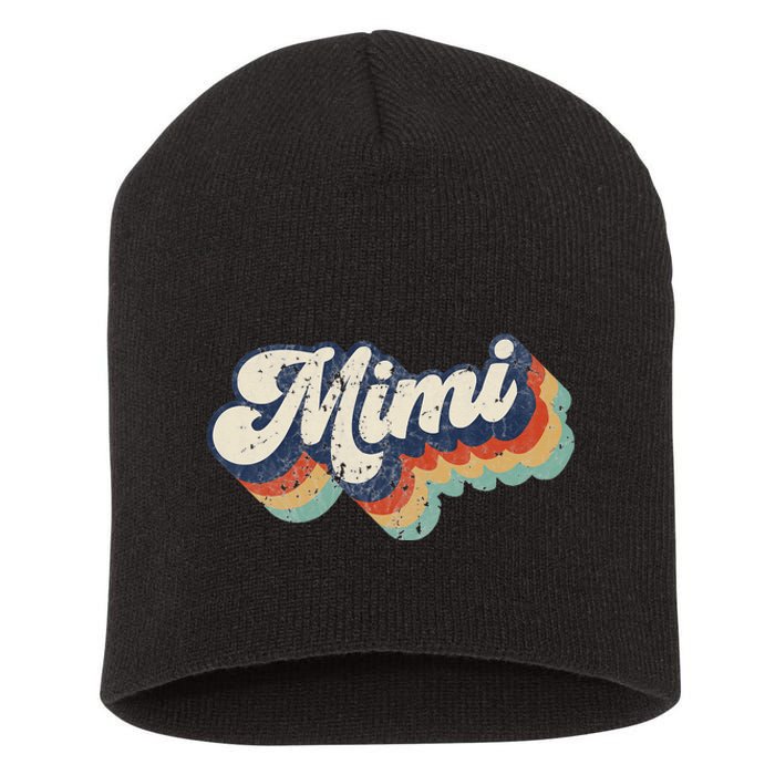 Retro Cute Mimi for Grandma Best Mimi Ever Mother's Day Short Acrylic Beanie