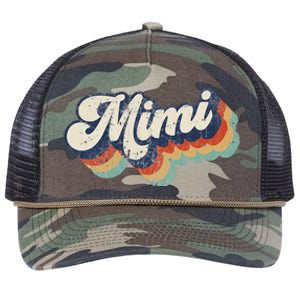 Retro Cute Mimi for Grandma Best Mimi Ever Mother's Day Retro Rope Trucker Hat Cap