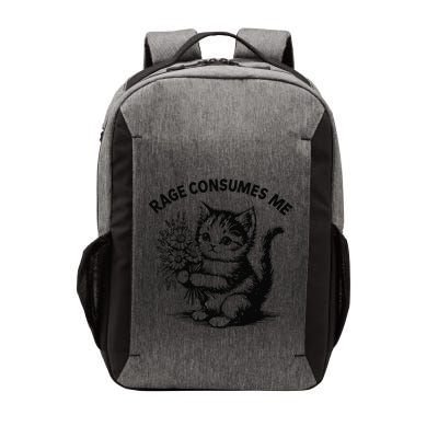 Rage Consumes Me Cat Funny Cat Meme Lover Vector Backpack