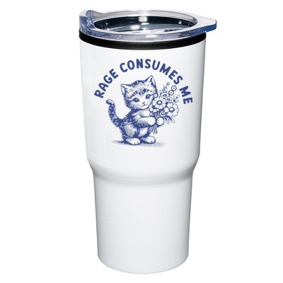 Rage Consumes Me Cat Flower Cute Kitty Cat Meme Tumbler