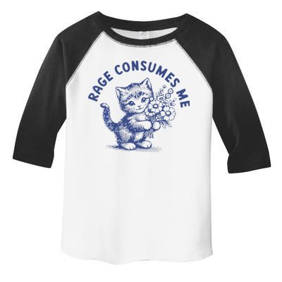 Rage Consumes Me Cat Flower Cute Kitty Cat Meme Toddler Fine Jersey T-Shirt