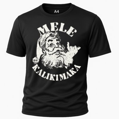 Retro Christmas Mele Kalikimaka Santa Claus Shaka Hawaii Performance Shirt