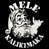 Retro Christmas Mele Kalikimaka Santa Claus Shaka Hawaii Cooling Performance Crew T-Shirt