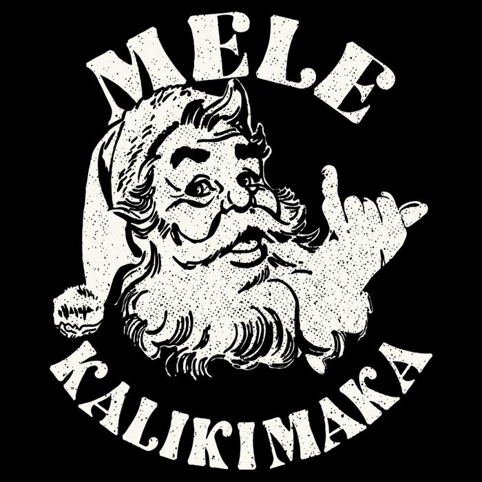 Retro Christmas Mele Kalikimaka Santa Claus Shaka Hawaii Cooling Performance Crew T-Shirt