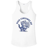 Rage Consumes Me Cat Flower Cute Kitty Cat Meme Ladies PosiCharge Competitor Racerback Tank