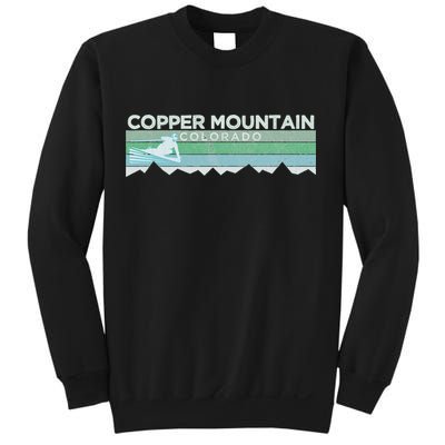 Retro Copper Mountain Colorado Distressed Skiing Sweatshirt