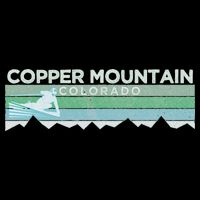 Retro Copper Mountain Colorado Distressed Skiing Button