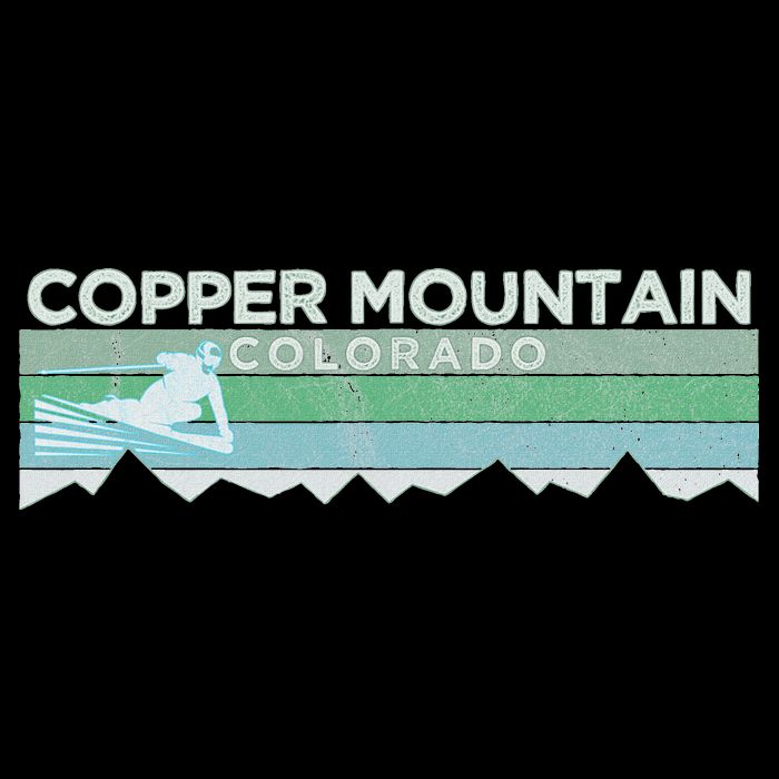 Retro Copper Mountain Colorado Distressed Skiing Button