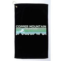 Retro Copper Mountain Colorado Distressed Skiing Golf Towel