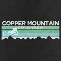Retro Copper Mountain Colorado Distressed Skiing Golf Towel