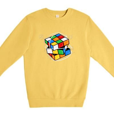 Rubik Cube Mathematical Equations WCA Cuber Gifts Premium Crewneck Sweatshirt