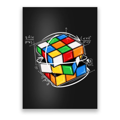 Rubik Cube Mathematical Equations WCA Cuber Gifts Poster
