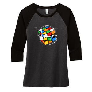 Rubik Cube Mathematical Equations WCA Cuber Gifts Women's Tri-Blend 3/4-Sleeve Raglan Shirt