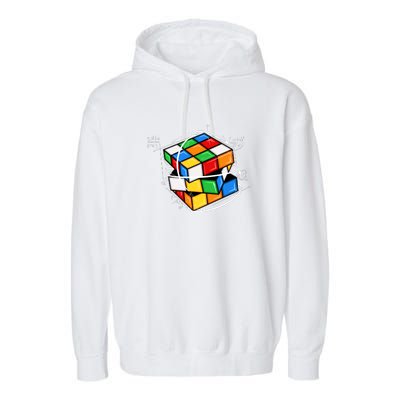 Rubik Cube Mathematical Equations WCA Cuber Gifts Garment-Dyed Fleece Hoodie