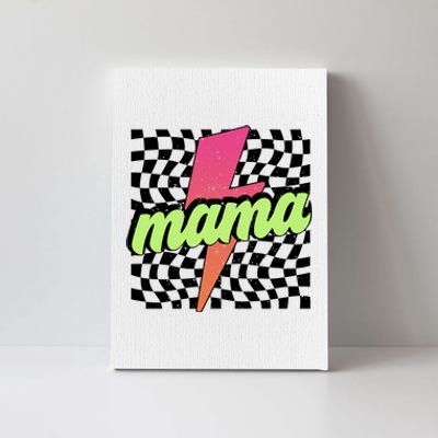 Retro Checkered Mama Canvas