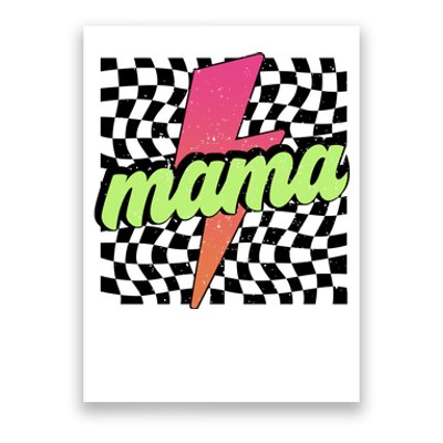 Retro Checkered Mama Poster