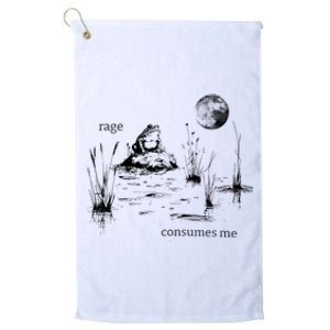 Rage Consumes Me Frog Funny Platinum Collection Golf Towel