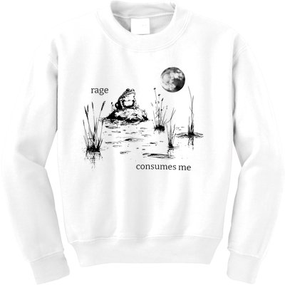 Rage Consumes Me Frog Funny Kids Sweatshirt