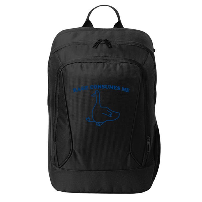 Rage Consumes Me Silly Goose – Funny Angry Goose Meme City Backpack