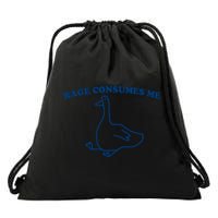 Rage Consumes Me Silly Goose – Funny Angry Goose Meme Drawstring Bag
