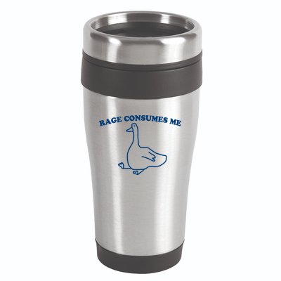 Rage Consumes Me Silly Goose – Funny Angry Goose Meme 16oz Travel Tumbler