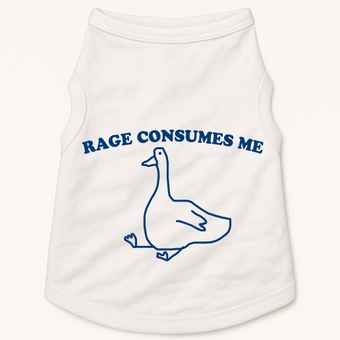 Rage Consumes Me Silly Goose – Funny Angry Goose Meme Doggie Tank