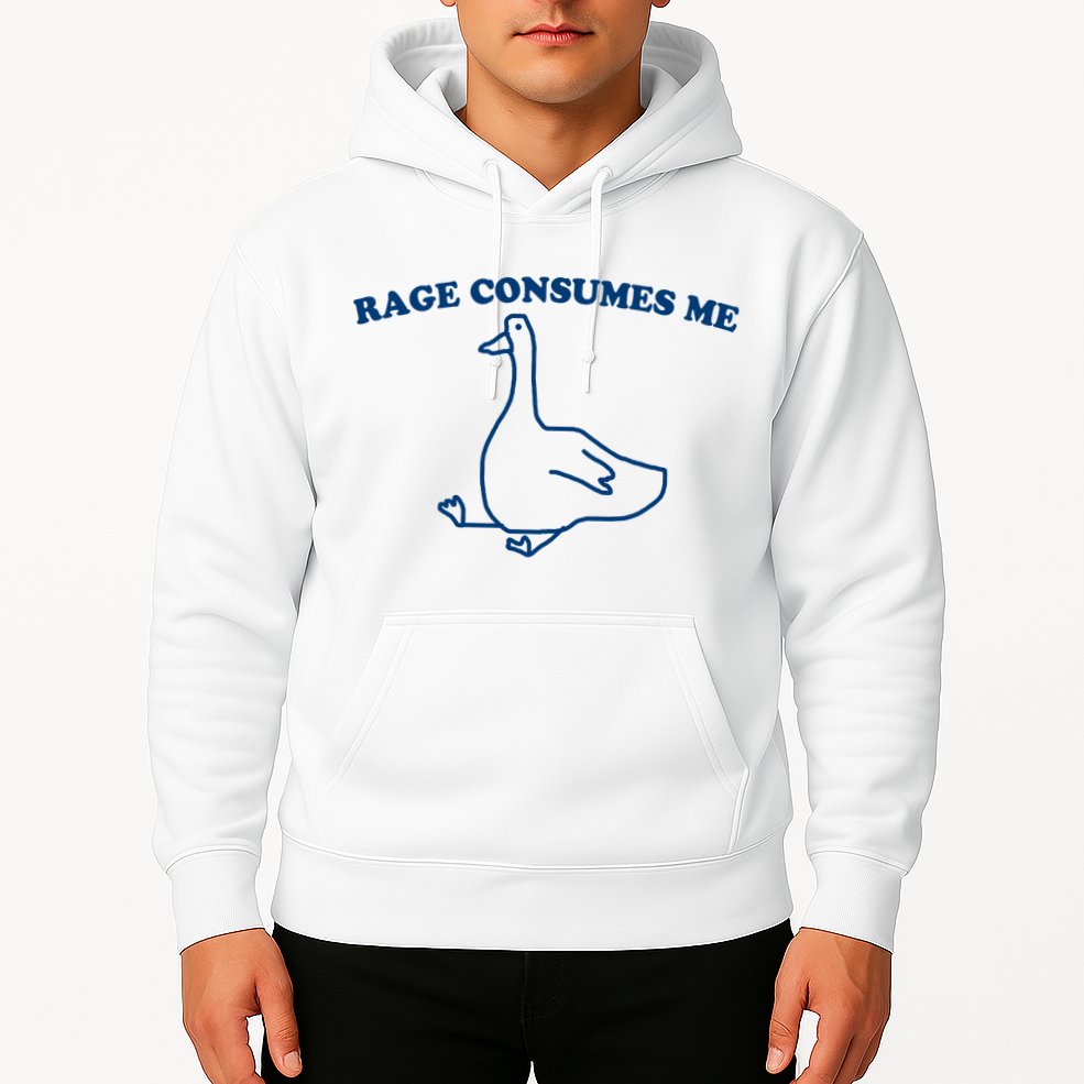 Rage Consumes Me Silly Goose – Funny Angry Goose Meme Hoodie
